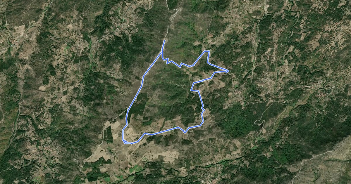 Маршрут Trilho da Serra do Ralo на спутниковом снимке