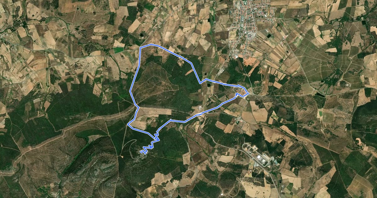 Маршрут Trilho da Via Sacra на спутниковом снимке