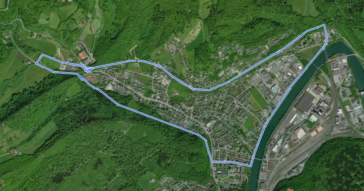 Маршрут Trimbacher Rundwanderweg на спутниковом снимке