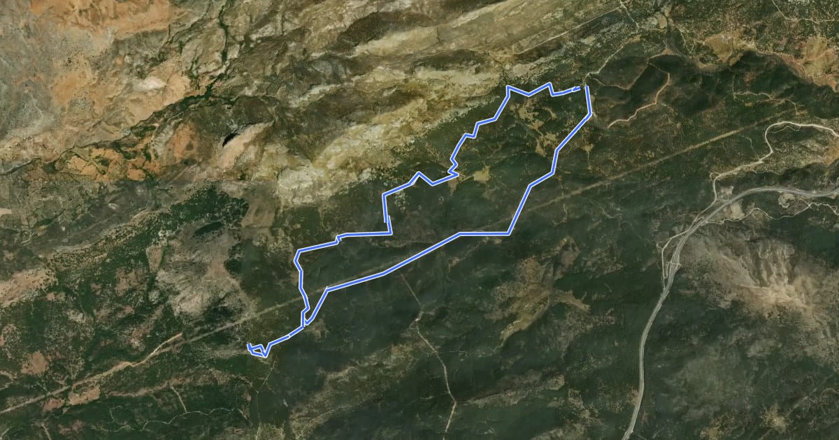 Маршрут Trincheras del Cerro Tamboril на спутниковом снимке