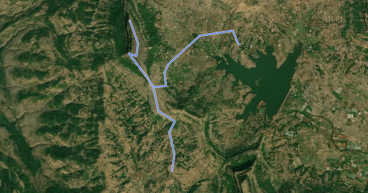Маршрут Tringalwadi Fort на спутниковом снимке