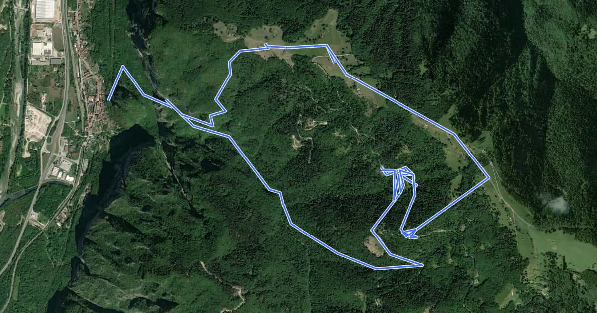 Маршрут Trodoi Trail 20 на спутниковом снимке