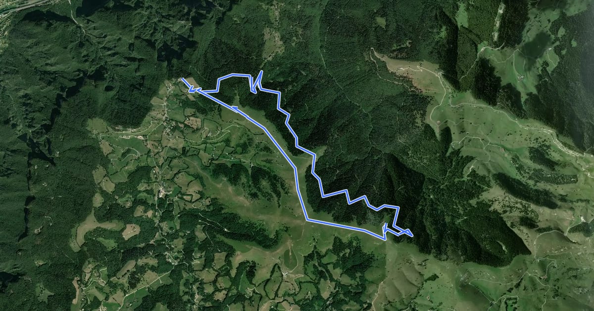 Маршрут Trodoi Trails 16 на спутниковом снимке