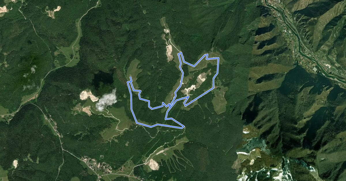Маршрут Trodoi Trails 18 на спутниковом снимке