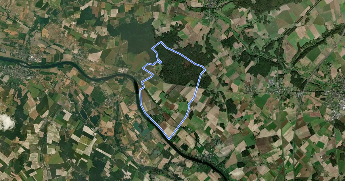 Маршрут Trogues Circuit 1 на спутниковом снимке
