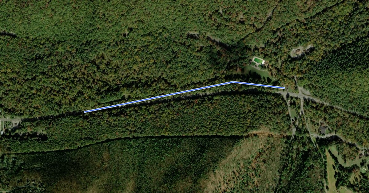 Маршрут Trolley Trail на спутниковом снимке