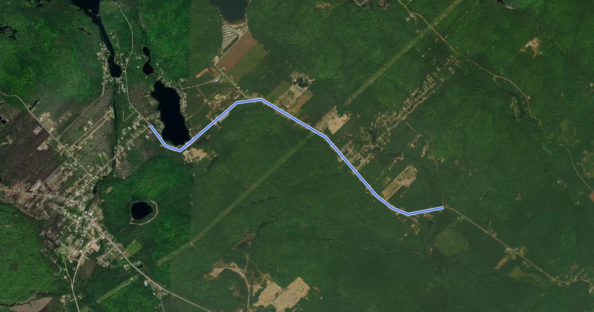 Маршрут Tronçon de la Route des Lacs на спутниковом снимке