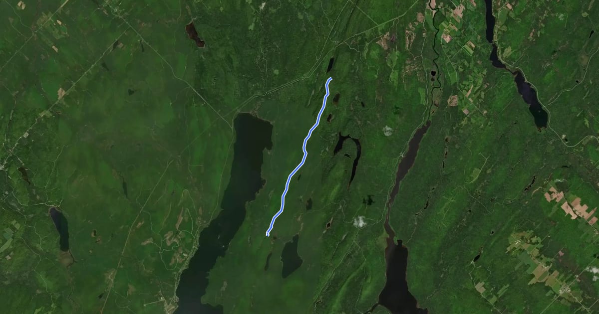 Маршрут Tronçon les Cascades Sutherland на спутниковом снимке