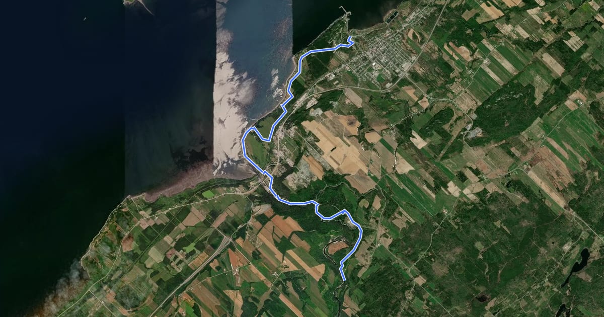 Маршрут Tronçon Littoral Basque на спутниковом снимке