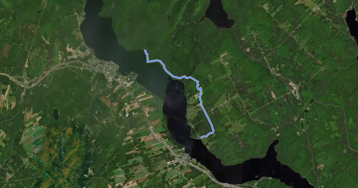 Маршрут Tronçon Rivière Touladi на спутниковом снимке