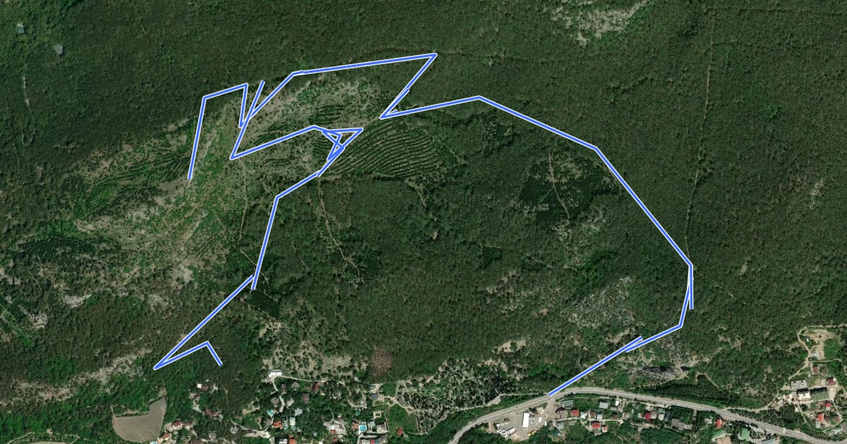 Маршрут Тропа Палласа на спутниковом снимке