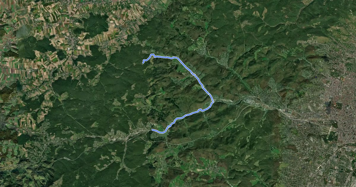 Маршрут Troppbergweg на спутниковом снимке