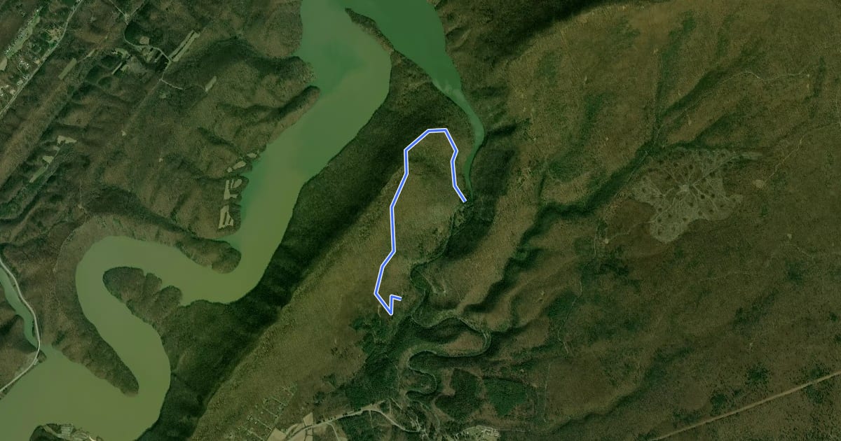 Маршрут Trough Creek - Brumbaugh Trail на спутниковом снимке
