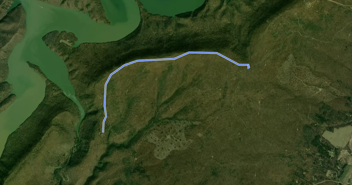 Маршрут Trough Creek - Horse Knob на спутниковом снимке