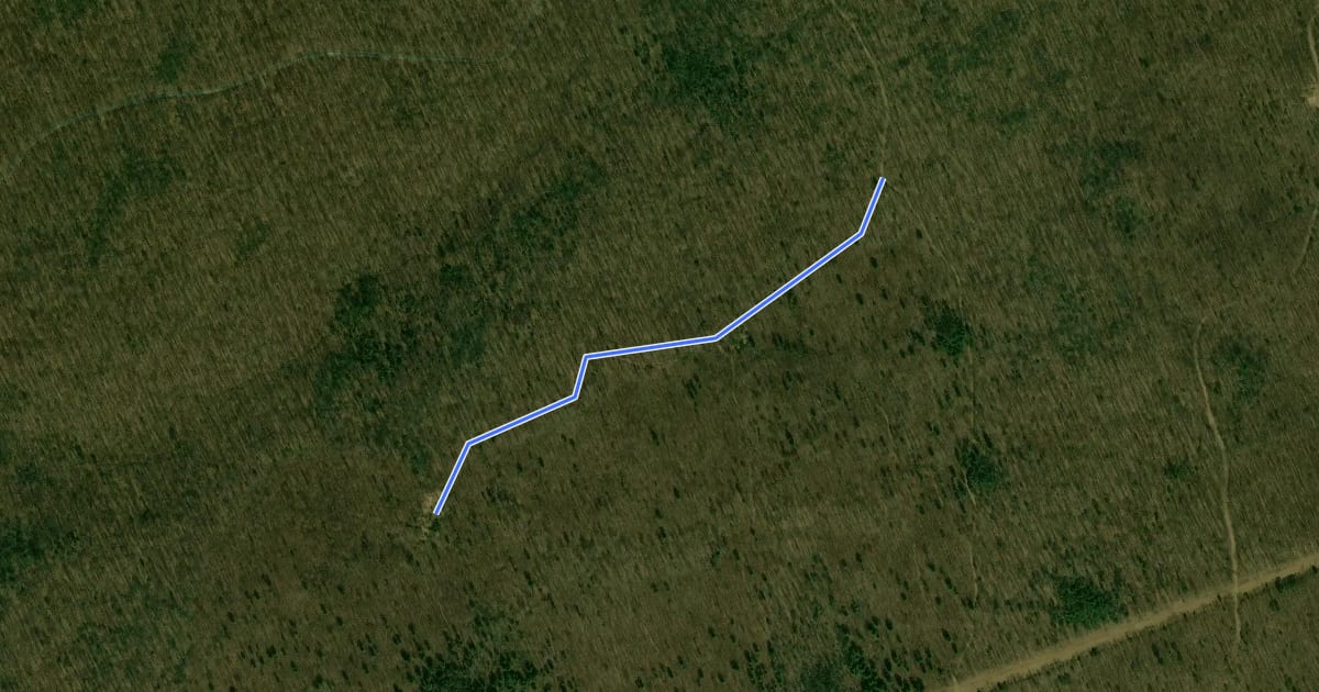 Маршрут Trough Creek - Kendig Branch на спутниковом снимке