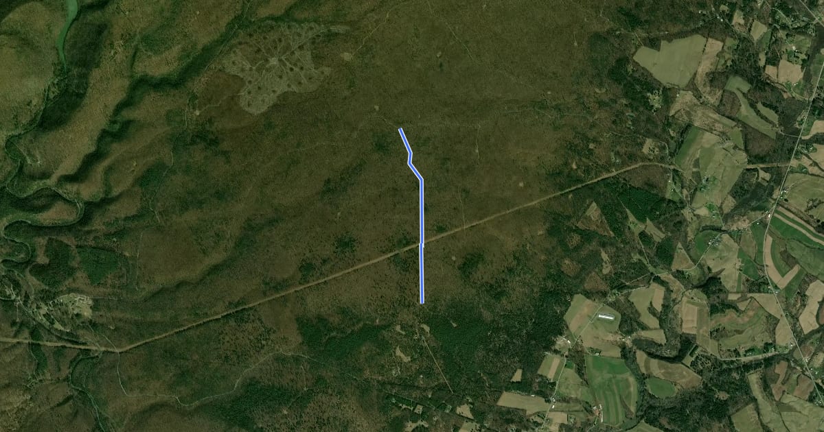 Маршрут Trough Creek - Kendig Road на спутниковом снимке