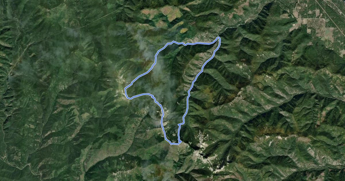 Маршрут Trout Creek National Recreation Trail на спутниковом снимке