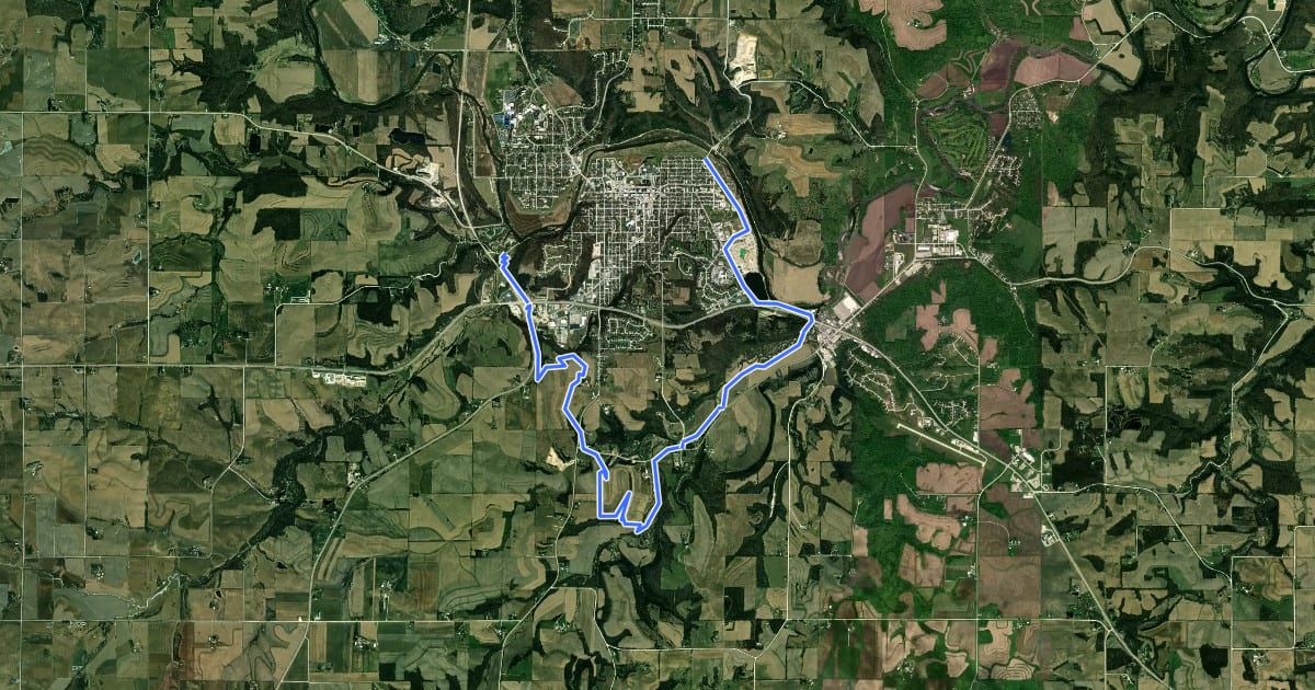Маршрут Trout Run Loop на спутниковом снимке