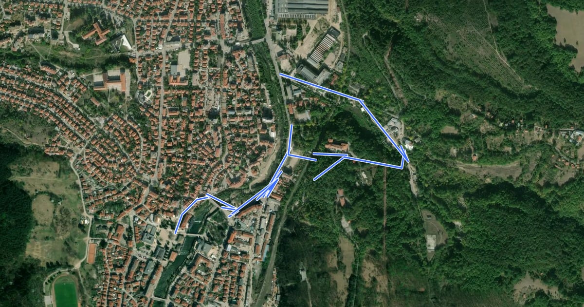 Маршрут Troyan Run 3 km на спутниковом снимке
