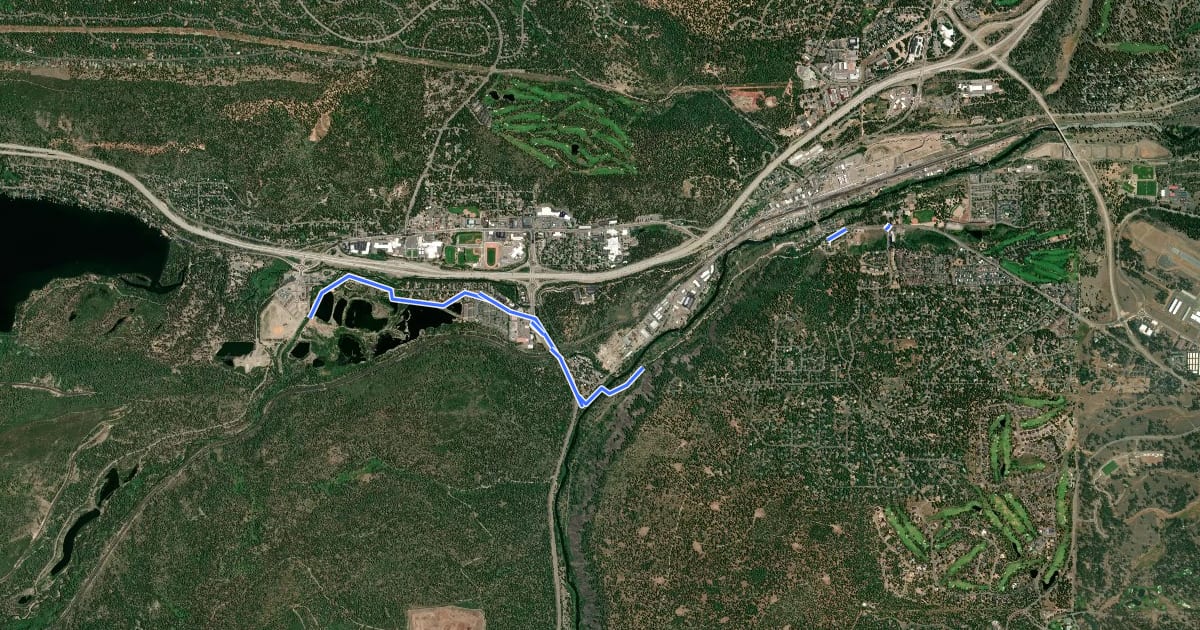 Маршрут Truckee River Legacy Trail (Proposed) на спутниковом снимке