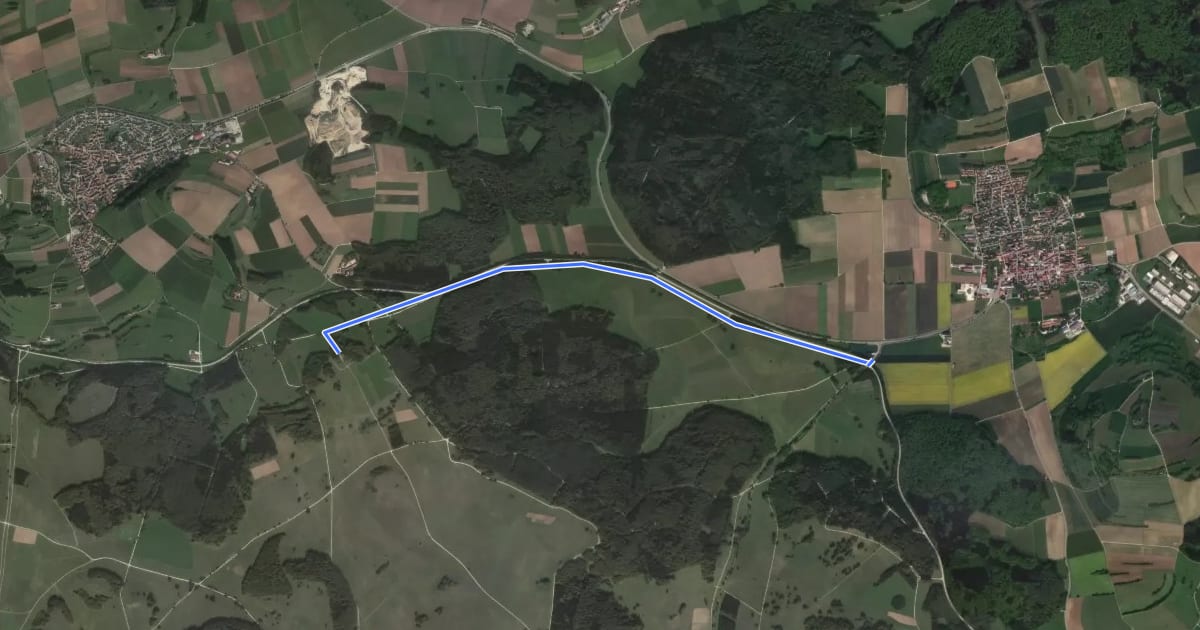 Маршрут Truppenübungsplatz Wanderweg Nr. 12: Parkplatz Feldstetten - Turm Waldgreut на спутниковом снимке