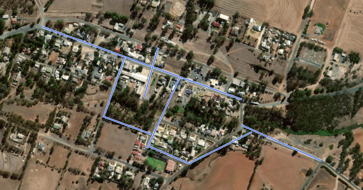 Маршрут Truro Bicycle Network на спутниковом снимке