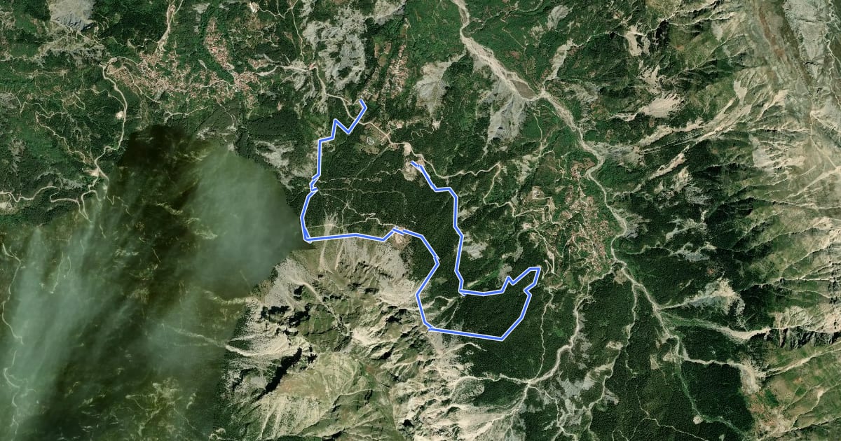 Маршрут Tsopelas Pramanta Melissourgoi Trail на спутниковом снимке