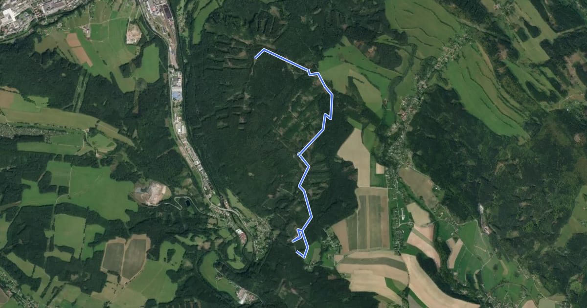 Маршрут TT Kozí trail на спутниковом снимке