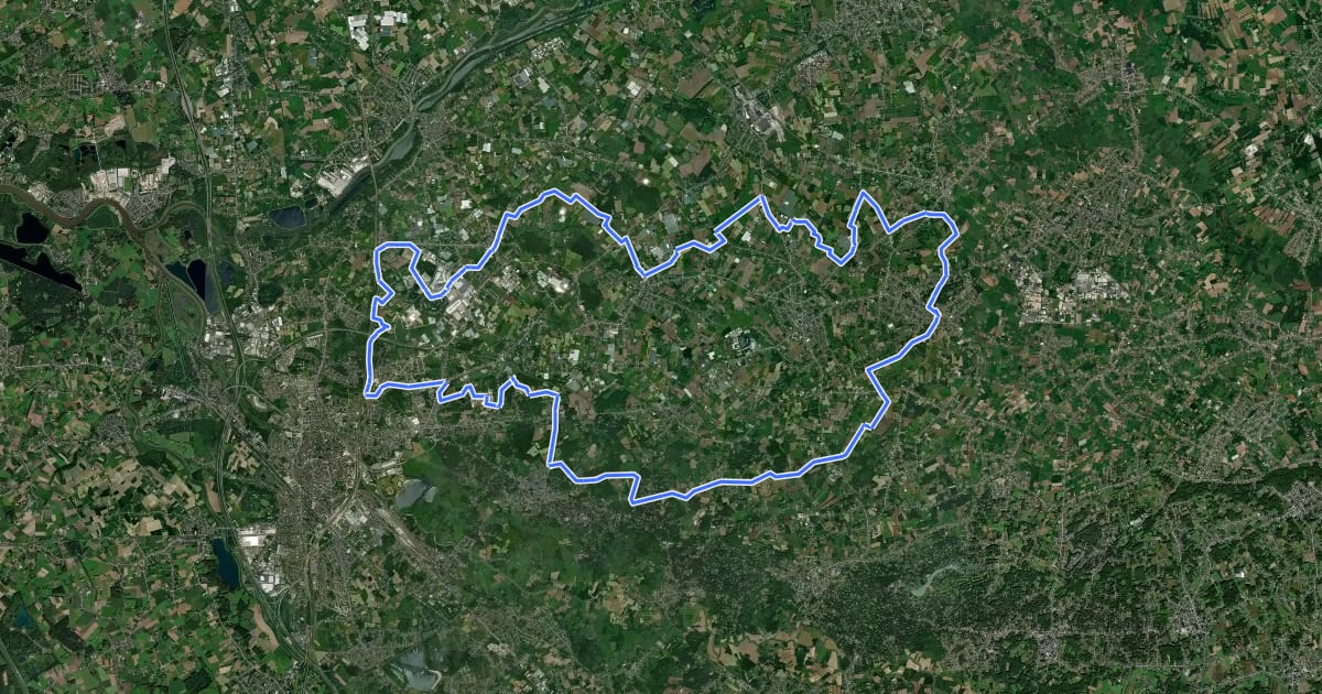 Маршрут Tuindersroute на спутниковом снимке