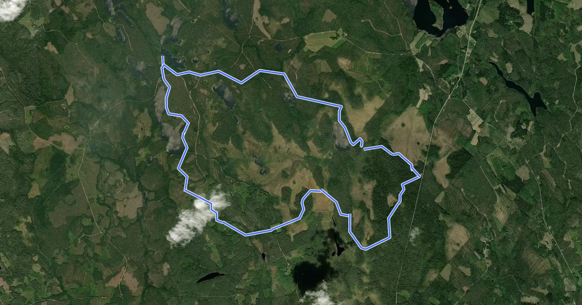 Маршрут Tulijärven polku на спутниковом снимке