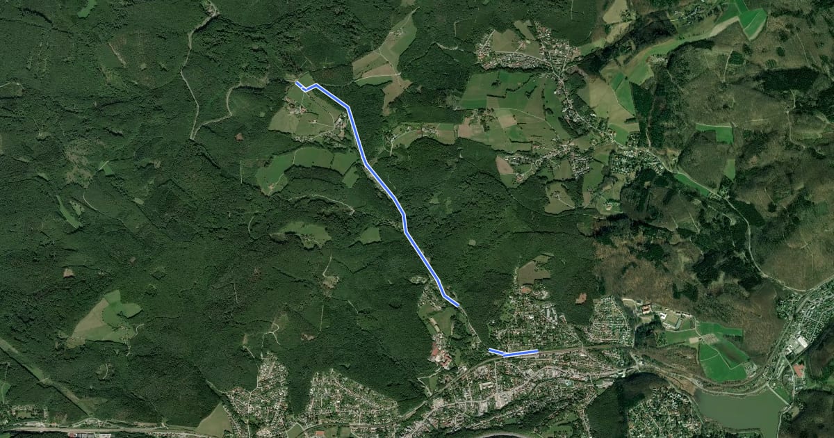 Маршрут Tullnerbach Pressbaum Bahnhof - Rauchengern на спутниковом снимке