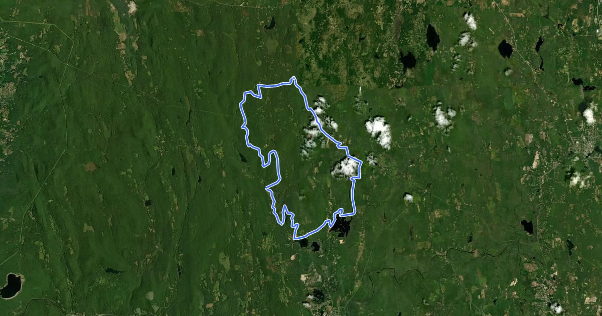 Маршрут Tully Trail на спутниковом снимке