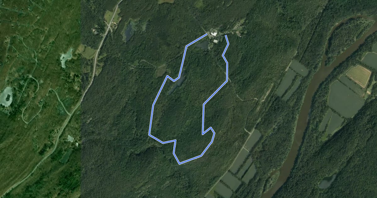 Маршрут Tumbling Waters Trail на спутниковом снимке