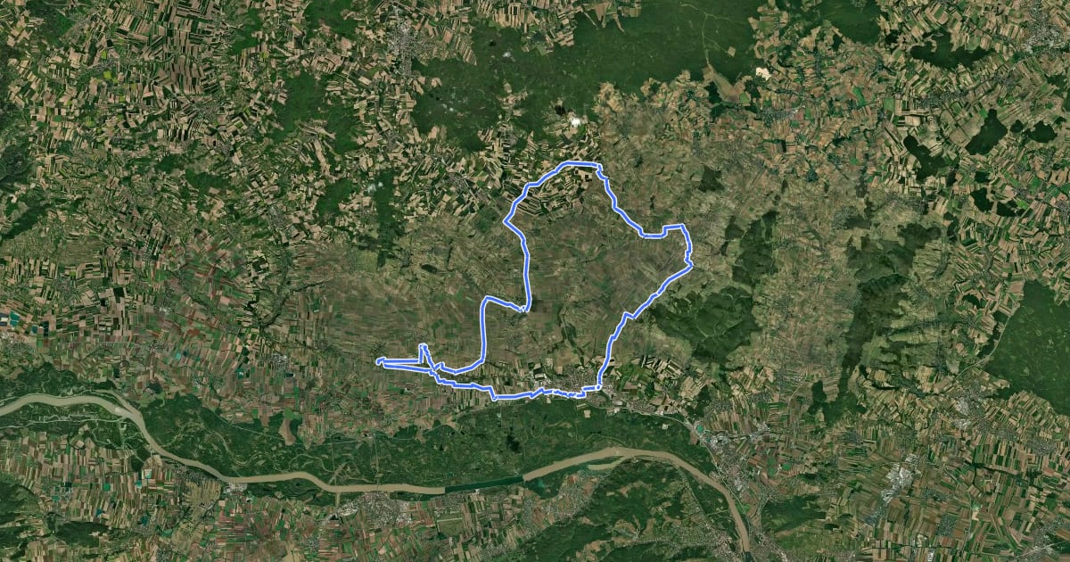 Маршрут Tumulus Radroute на спутниковом снимке