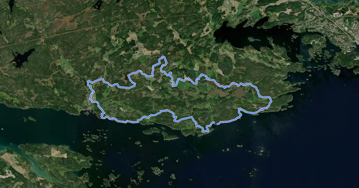 Маршрут Tunabergsrundan на спутниковом снимке
