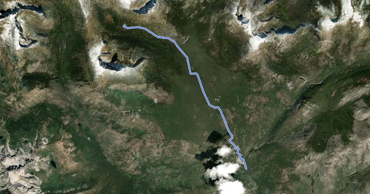 Маршрут Tungsten Trail на спутниковом снимке