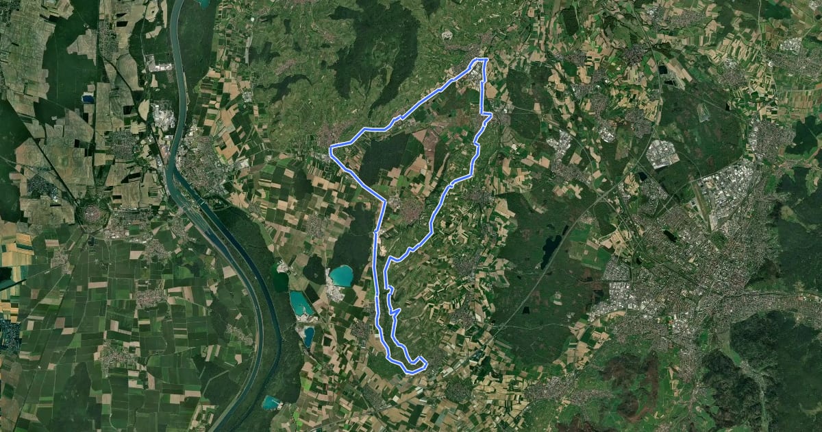 Маршрут Tuniberg-Tour на спутниковом снимке