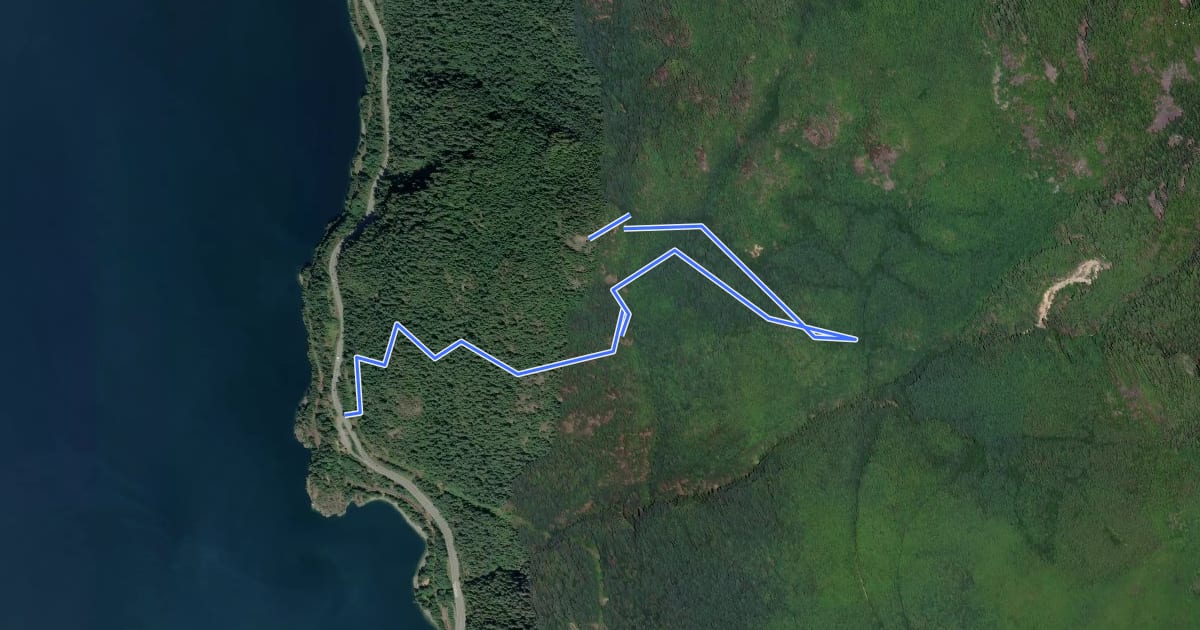 Маршрут Tunnel Bluffs Trail на спутниковом снимке