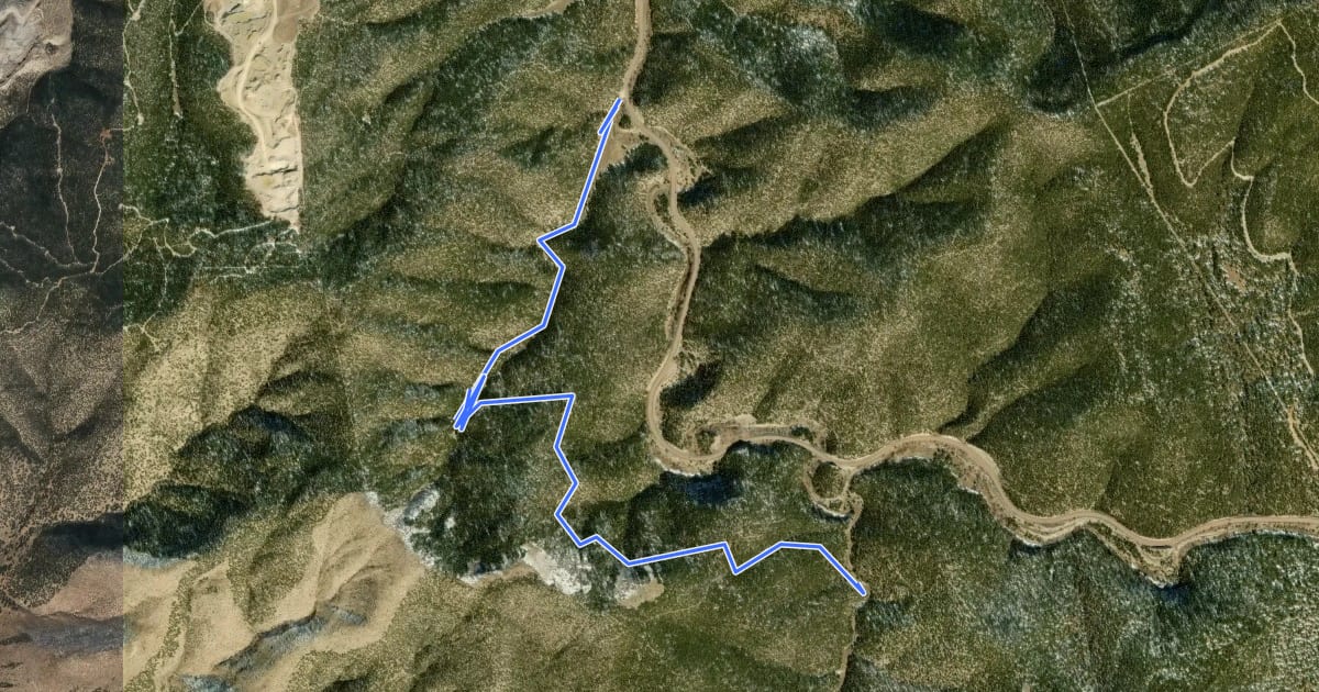 Маршрут Tunnel Canyon Trail на спутниковом снимке