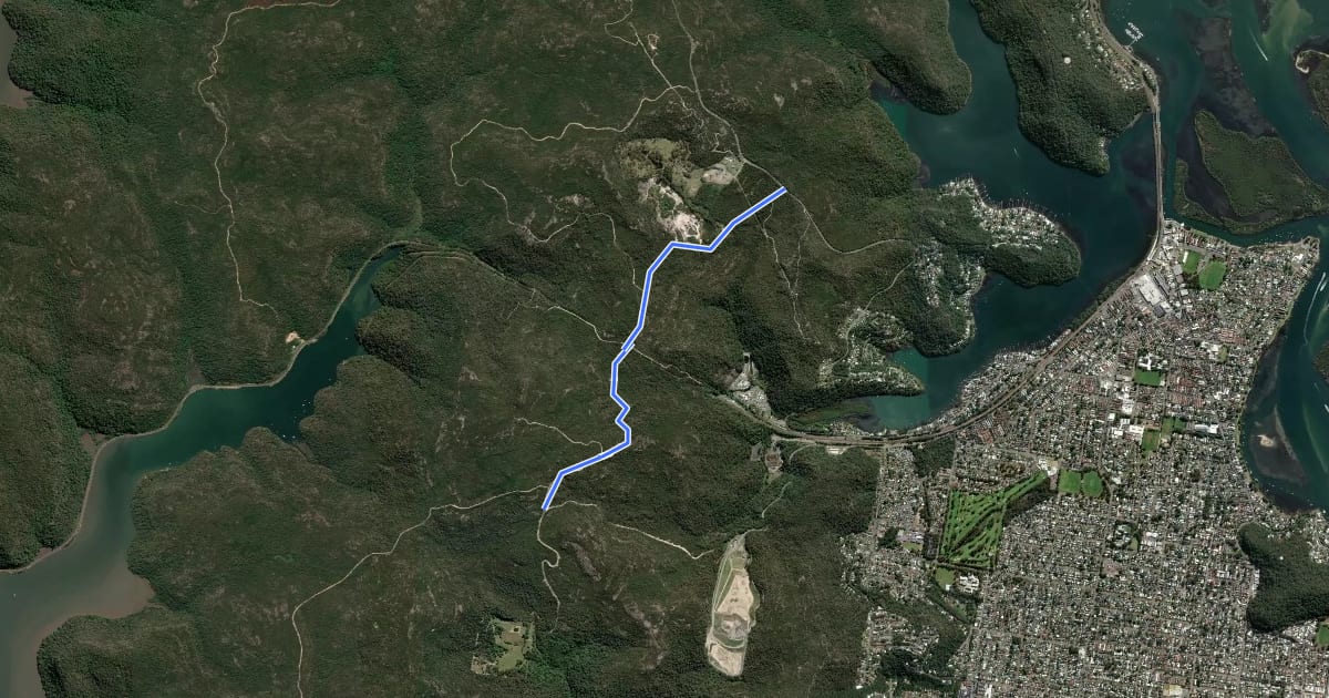 Маршрут Tunnel Trail на спутниковом снимке