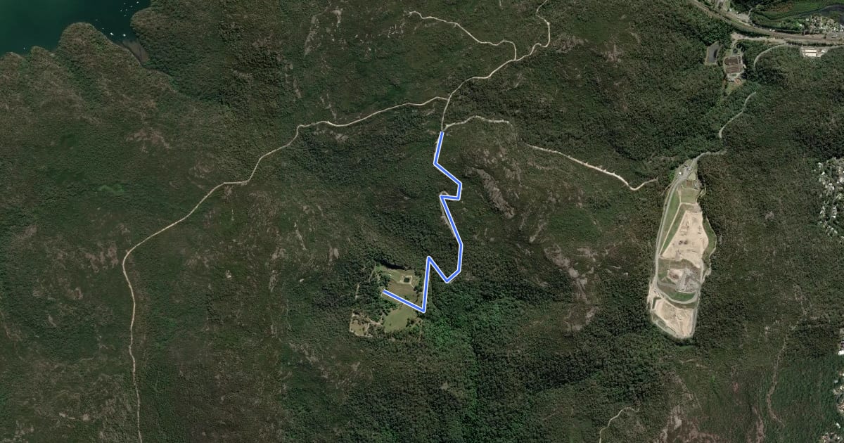 Маршрут Tunnel Trail на спутниковом снимке