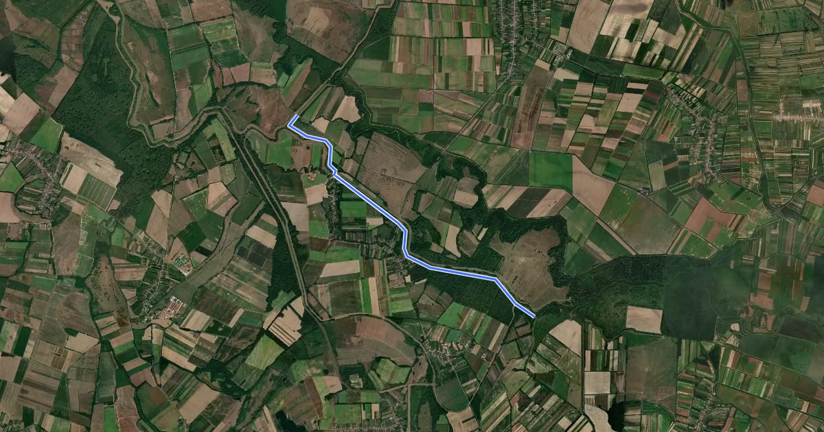 Маршрут Tur Cycleway на спутниковом снимке