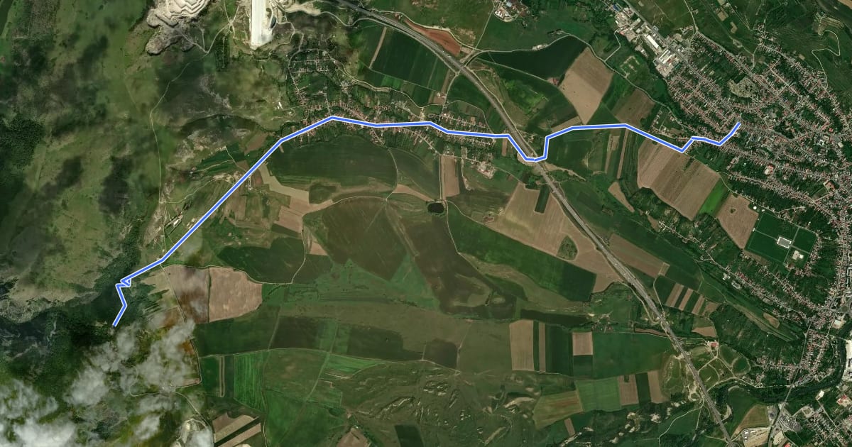 Маршрут Turda - Săndulești - Cabana Cheile Turzii на спутниковом снимке
