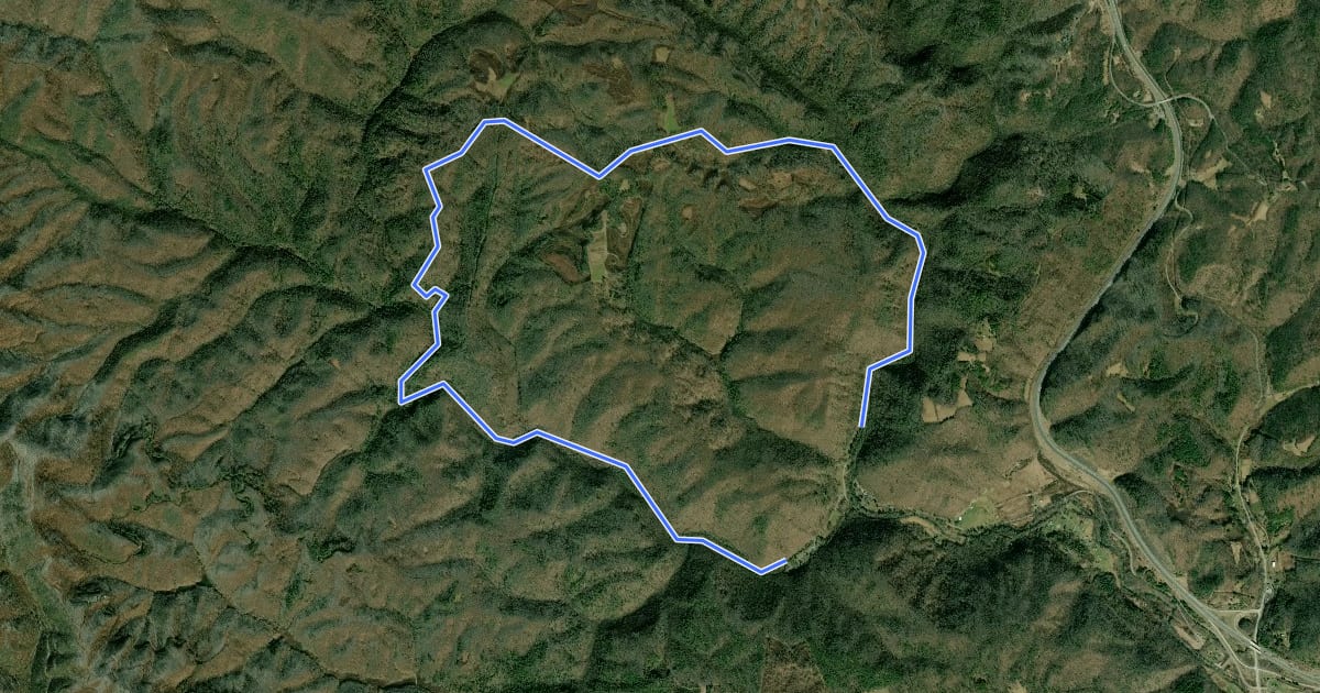 Маршрут Turkey Loop Road and Trail на спутниковом снимке