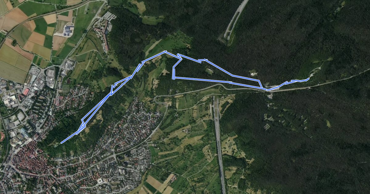 Маршрут Turm-Tour Herrenberg на спутниковом снимке