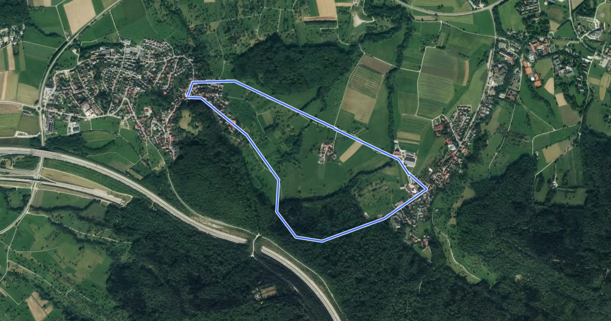 Маршрут Turmberg-Rundweg на спутниковом снимке