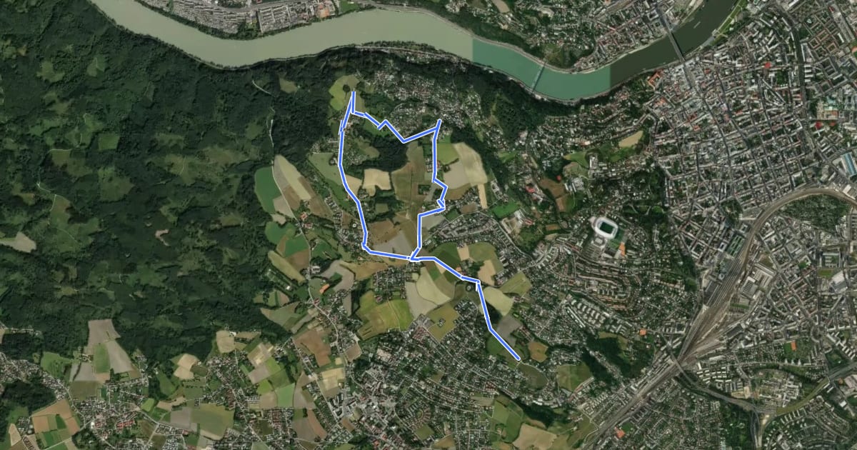 Маршрут Turmwanderweg на спутниковом снимке