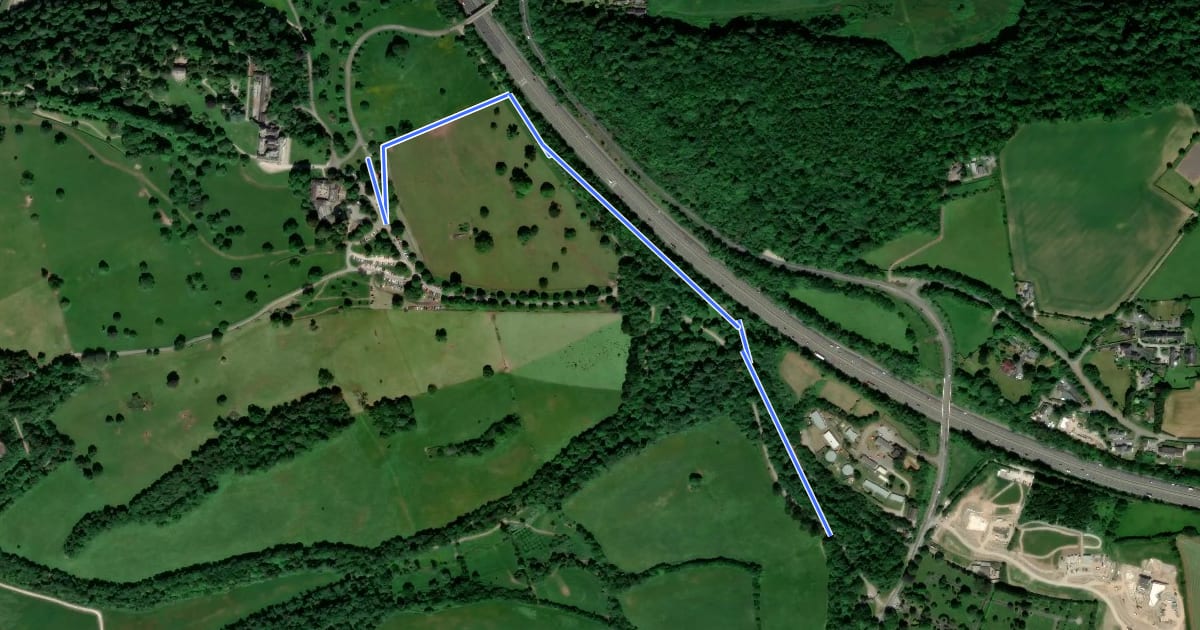 Маршрут Turnpike Trail, Saltram на спутниковом снимке