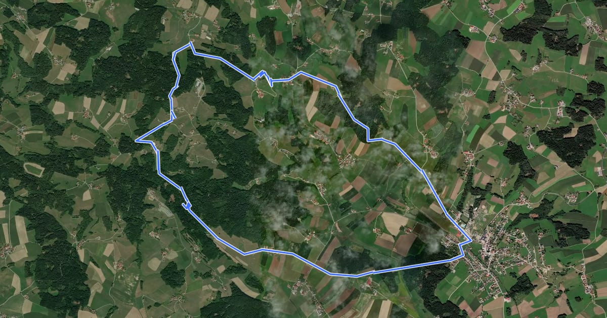 Маршрут Turnstein Rundweg на спутниковом снимке