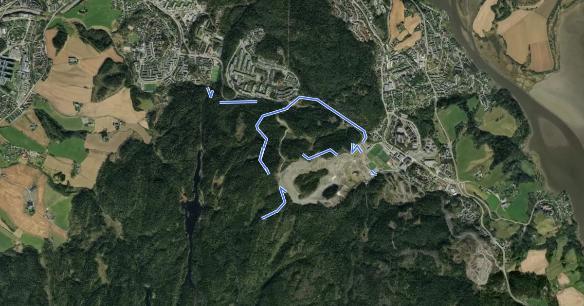 Маршрут Tursti til Bjønnåsen на спутниковом снимке
